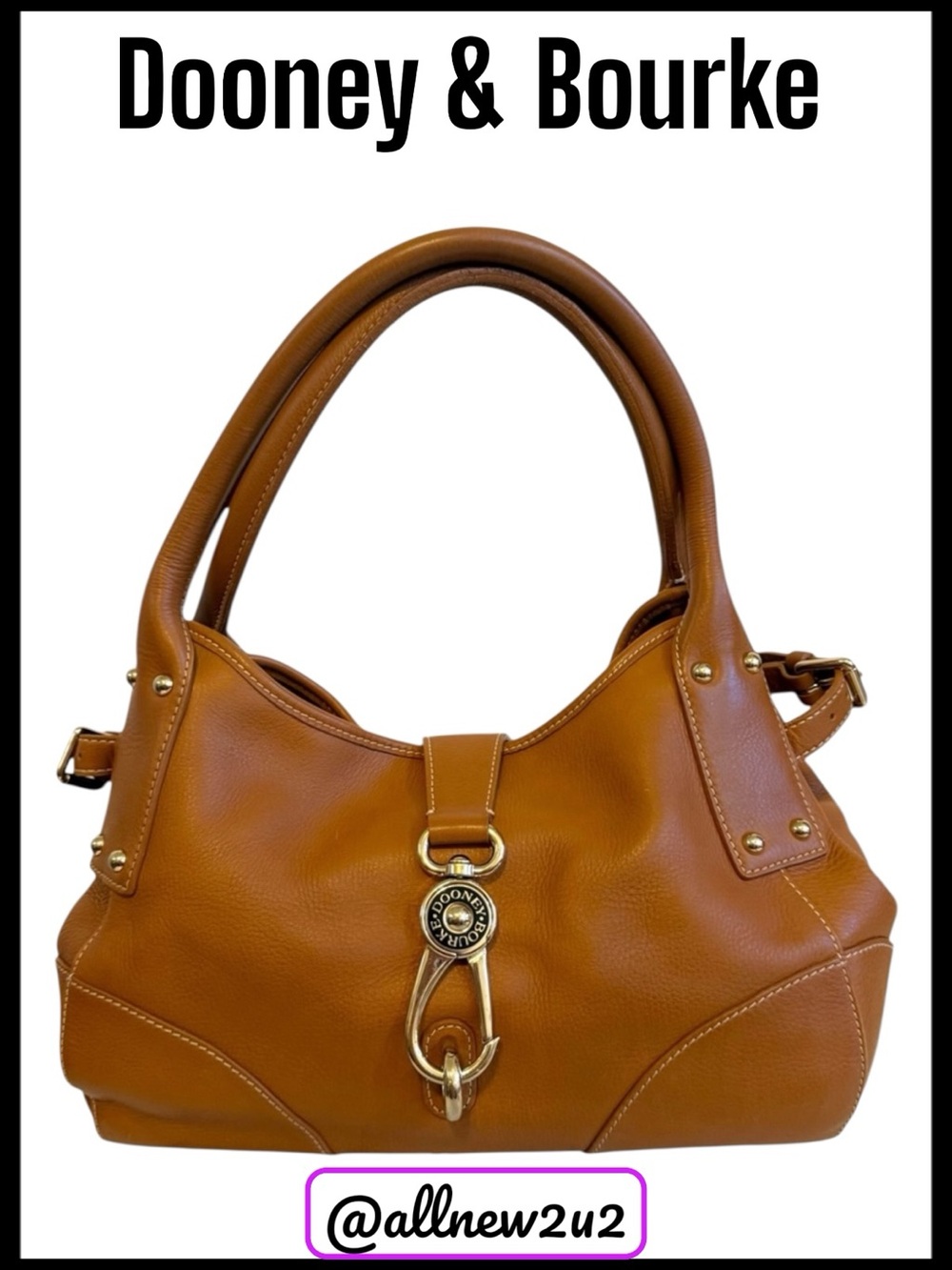 Dooney & Bourke Florentine Leather Small Logo Lock Satchel